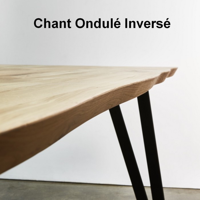 détail table Fusion ondulé inversé