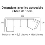 Méridienne+2,5pl+Multicorner