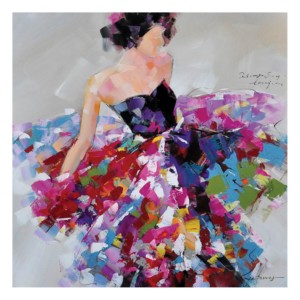 toile danseuse multicolors