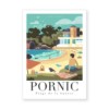 Pornic plage affiche