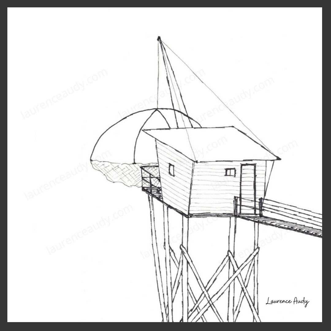 NB PECHERIE 01 CARRE filigrane kawaï noir NB PECHERIE 01 CARRE filigrane kawaï noir