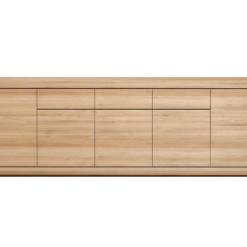 51393 Oak Burger Sideboard 5 Doors 3 Drawers F