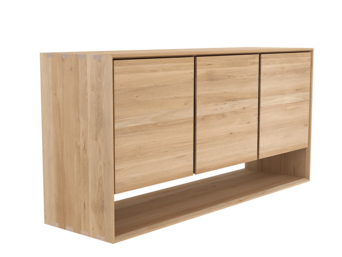 51437 Oak Nordic sideboard 3 opening doors p