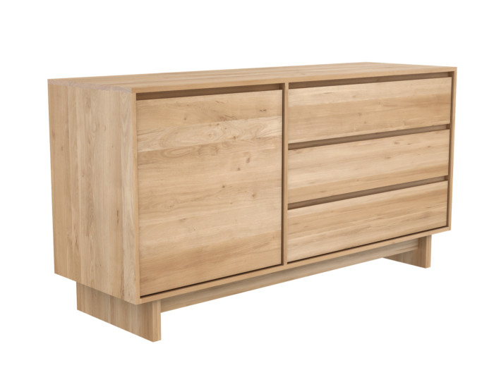 51450 Oak Wave sideboard 1 opening door 3 drawers p