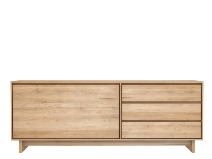 51451 Oak Wave sideboard 2 opening doors 3 drawers f