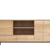 51467 Oak Whitebird sideboard 3 doors 2 drawers f