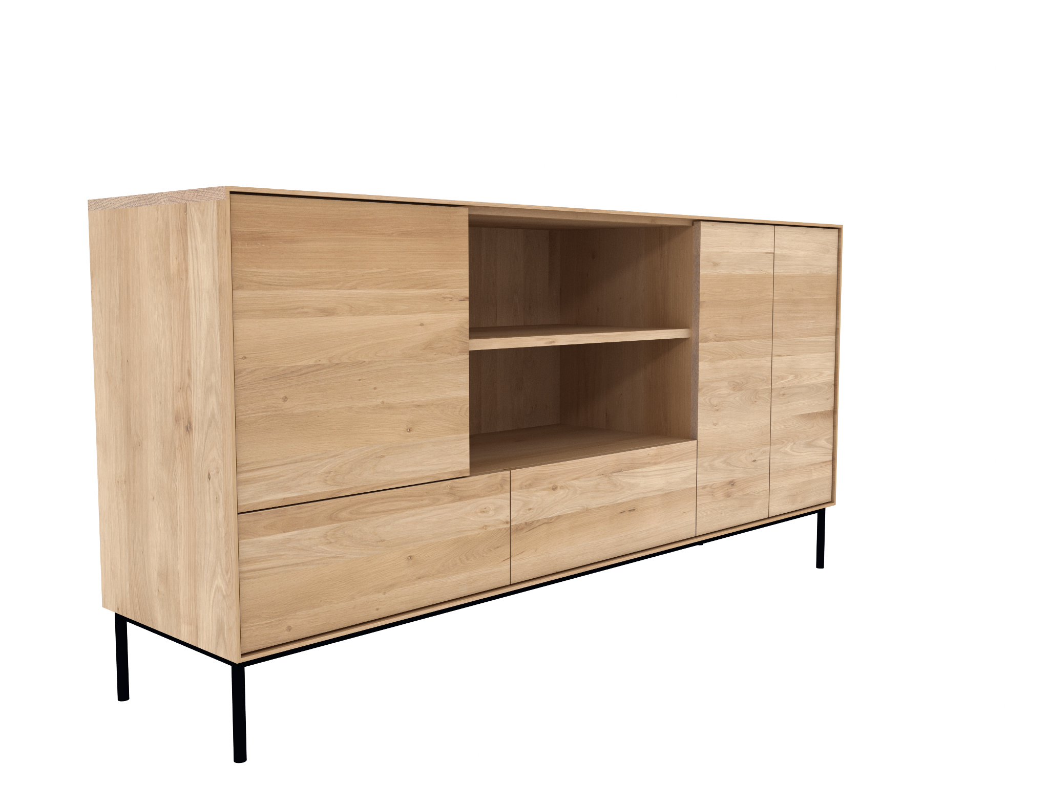 51467 Oak Whitebird sideboard 3 doors 2 drawers p