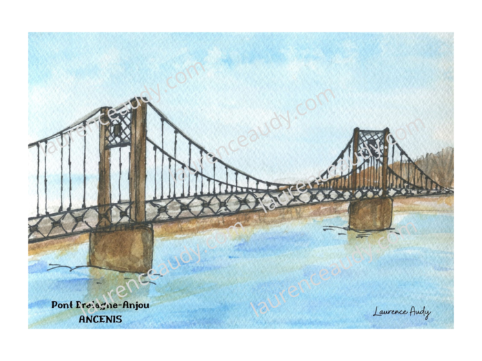 44 ANCENIS PONT ANCENIS FILIGRANE AFFICHE