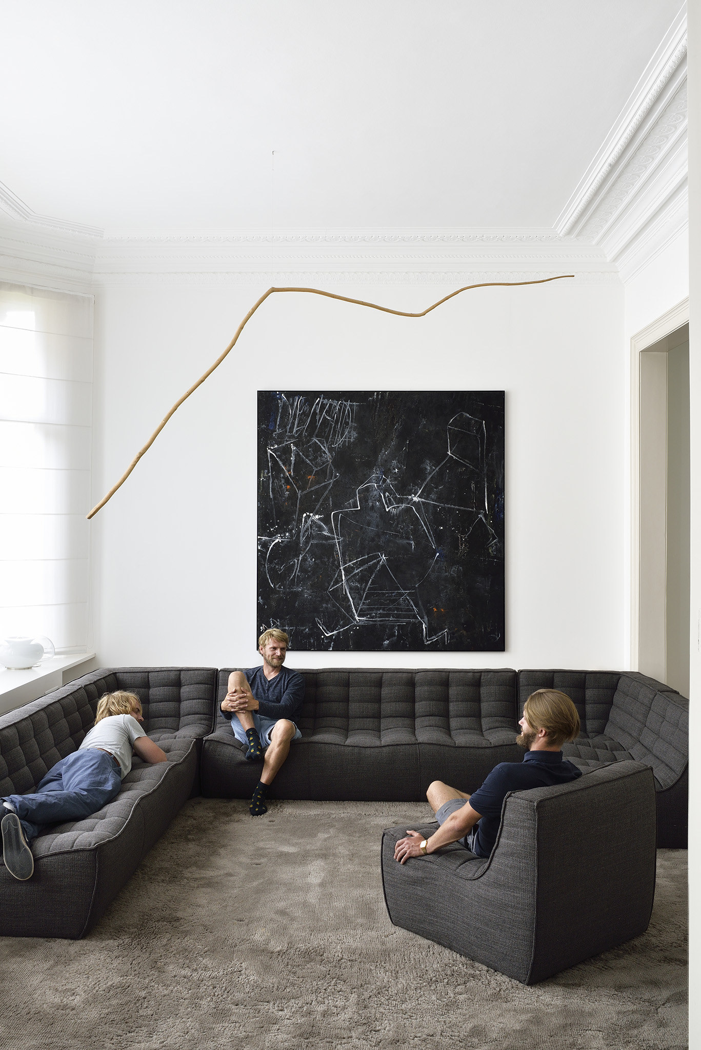 20210 N701 Sofa Corner dark grey