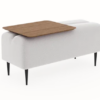 Pouf Monroe 2places Moonap Fama Home Stgereon Aurora02 Tablette Noyer