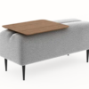 Pouf Monroe 2places Moonap Fama Home Stgereon Aurora87 Tablette Noyer