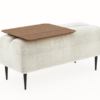 Pouf Monroe 2places Moonap Fama Home Stgereon Lyon109 Tablette Noyer
