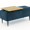 Pouf Monroe 2places Moonap Fama Home Stgereon Lyon47 Tablette Chene