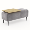 Pouf Monroe 2places Moonap Fama Home Stgereon Lyon65 Tablette Chene